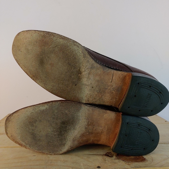 Vintage Dack's brown oxhide leather derby shoes women's size 8.5 (men's size 7) - Picture 12 of 15